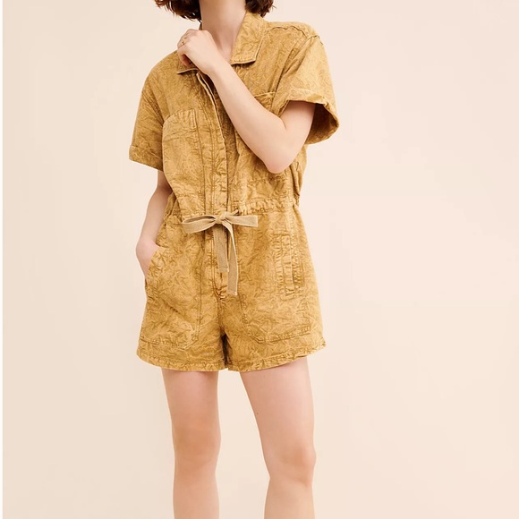 Free People Pants - NWT Free People Rhodes Chino Romper Size Medium